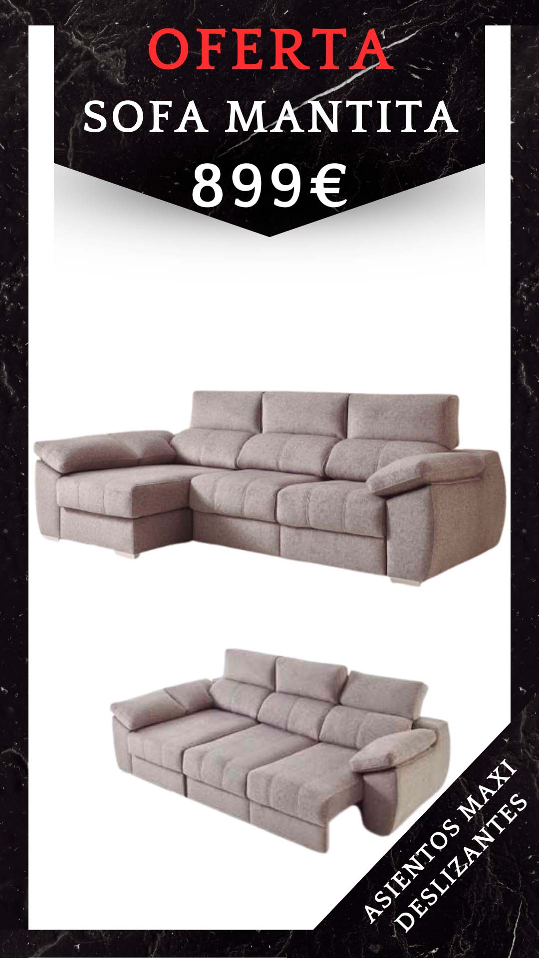Promocion mantita oferta 899 - Sofás Elche