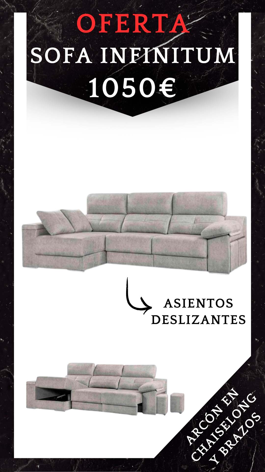 Promocion sofa infinitum oferta 1050 - Sofás Elche