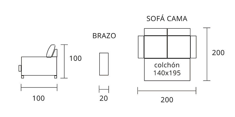 Sofa Modelo Alfil Cama Sofás Elche